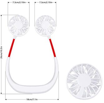 Handsfree Neck Band Handsfree Opknoping Usb Oplaadbare Dual Fan Mini Luchtkoeler Zomer Draagbare