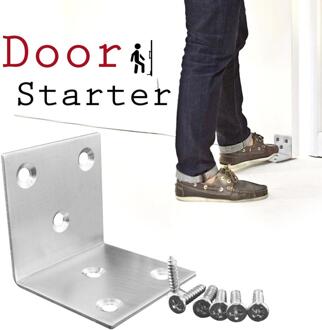 Handsfree Touchless Voet Deuropener Handvat Beugel Gemak Dikke Metalen Handen Gratis Thuis Deur Opener Accessoires 5FM