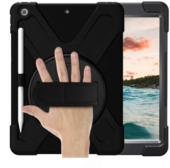 Handstrap Hardcase - Extra beschermend hoesje - iPad 10.2 (2019) zwart