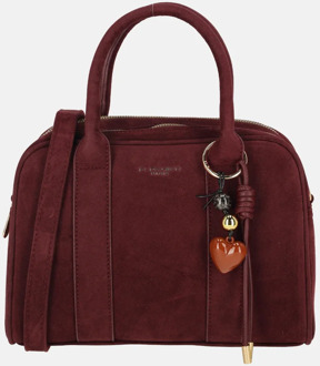 handtas bowling suedine bordeaux Donker rood