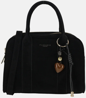 handtas bowling suedine noir Zwart