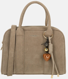 handtas bowling suedine taupe