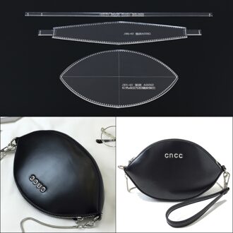 Handtas Dame Shell Tas Schoudertas Diy Handgemaakte Lederen Acryl Plaat Patroon 23x14x7 cm