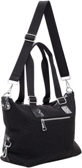 Handtas Dames zwart zilver Zwart en zilver - One Size