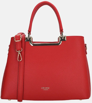 handtas M wijnrood Donker rood