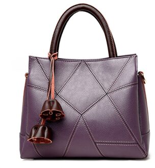 Handtas Purse Multi-Layer Grote Capaciteit Tote Tas Voor Dames Paars