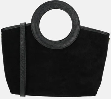 handtas suede zwart