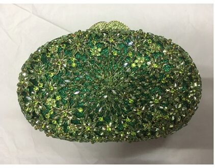 Handtassen Kristal Clutch Tas Voor Vrouwen Metalen Bloemen Bridal Wedding Koppeling Purse Handtassen En Portemonnee as pictures 2