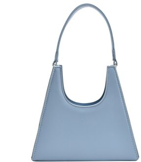 Handtassen Voor Vrouwen Alligator Grain Oksel Bag Vintage Kleine Driehoek Clutch Pouch Franse Stijl Schoudertas Dame Crossbody Tassen blauw