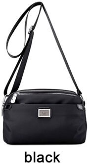 Handtassen Vrouwen Zakken Schouder Nylon Kleine Waterdichte Nylon Tas Dames Crossbody Tassen Voor Vrouwen Cross Body Bag Vrouwelijke Kleine zwart