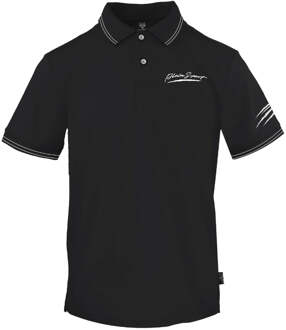 handtekening logo Twin getipt zwart poloshirt