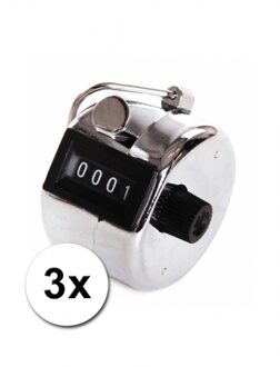 Handtellers van metaal 3 stuks - Action products