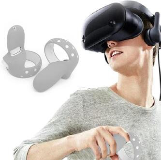 Handvat Beschermhoes Voor Oculus Quest 2 Vr Controller Handgreep Bescherming Cover Siliconen Volledige Beschermhoes Voor Quest2 grijs