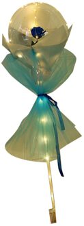 Handvat Led Ballon Met Stokken Lichtgevende Transparant Rose Boeket Ballons Bruiloft Verjaardagsfeestje Decoraties Led Licht Ballon BU