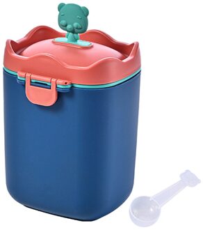 Handvat Voeden Supply Outdoor Thuis Multifunctionele Vochtwerende Snack Formule Melk Container Voor Baby Draagbare Met Lepel blauw L