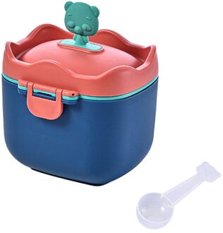 Handvat Voeden Supply Outdoor Thuis Multifunctionele Vochtwerende Snack Formule Melk Container Voor Baby Draagbare Met Lepel blauw S