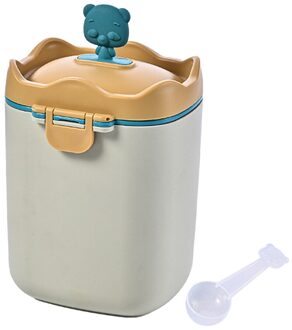 Handvat Voeden Supply Outdoor Thuis Multifunctionele Vochtwerende Snack Formule Melk Container Voor Baby Draagbare Met Lepel geel L
