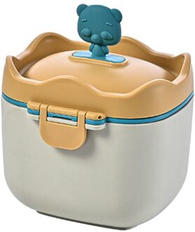Handvat Voeden Supply Outdoor Thuis Multifunctionele Vochtwerende Snack Formule Melk Container Voor Baby Draagbare Met Lepel geel S