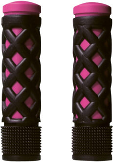 Handvatset Kinderfiets 115mm Roze Zwart