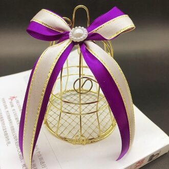 Handvatten Bonbondoos Blik Doos Bel Met Lint Birdcage Deel Supplies Favor Doos Wedding 06