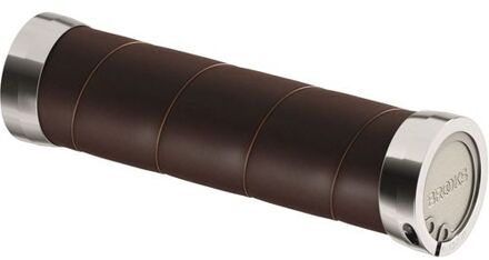Handvatten Slender Leather grips 100/130mm a brown Bruin