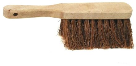 Handveger/stoffer - hout - kokosvezels - 30 cm - binnen/buiten - droog vuil opvegen