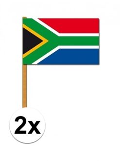 Handvlaggetje Zuid Afrika 2x stuks