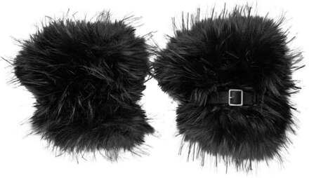 Handwarmers Furry  zwart - One Size,