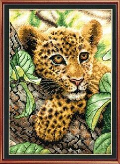 Handwerken, DOE-DMC kruissteek, Sets Voor Borduurwerk kits, precieze Gedrukt luipaard Telpatronen-Stikken Home Decor