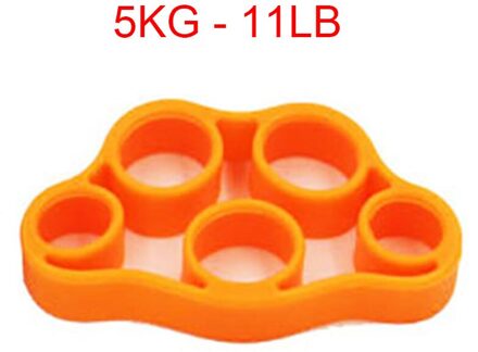 Handx Grijper Siliconen Vinger Expander Oefening Handgreep Pols Sterkte Trainer Vinger Uitoefenaar Resistance Bands Fitness oranje