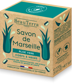Handzeep BeauTerra Marseille Solid Soap Aloe Vera 100 g