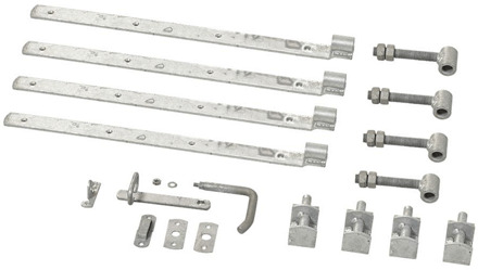 Hang- en sluitwerk tbv dubbele poort Retro en Skagen Lux verstelbaar Aluminium