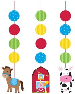 Hangdecoratie Farmhouse Fun (3st) Multikleur - Print