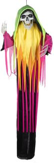 Hangdecoratie Flying neon reaper (120cm) Multikleur - Print
