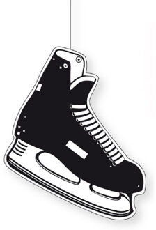 Hangdecoratie ijshockey schaats 25 x 27 cm Multi