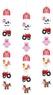 Hangdecoratie Slingers Boerderij Dieren (3st) Multikleur - Print