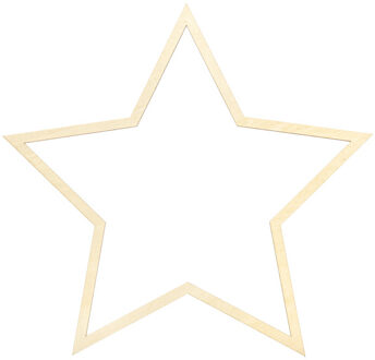 Hangdecoratie Sterren Set Hout Bruin - Kastanje, Goud - Brons