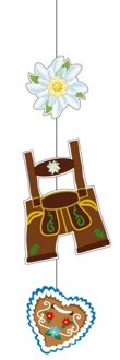 Hangdecoratie versiering Oktoberfest 75 cm - Hangdecoratie Multikleur