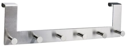 Hangende Kapstok 6 Haken Verzilverd Staal