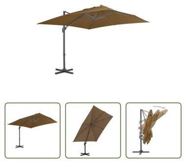 Hangende Parasol - Elegante - Tuinparasol - 300x300x258 cm - Taupe