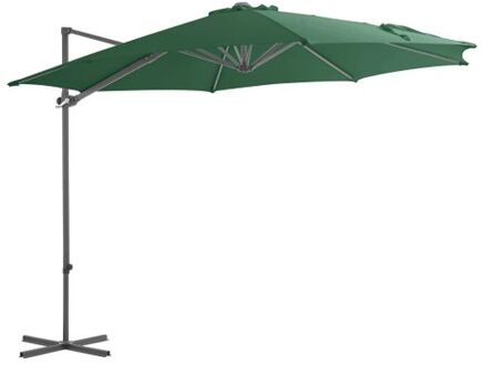 Hangende Parasol - Green - 300 x 255 cm - UV-beschermend polyester - Kantelbaar en 360 graden Groen