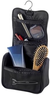 Hangende toilettas/make-up tas zwart 33 cm voor heren/dames