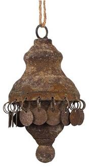 Hanger Amira roest metaal Ø9,5x30cm bruin