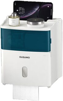 Hanger Dubbele Tissue Doos Badkamer Handdoek Houder Muur Gemonteerde Handdoekenrek Badhanddoek Kleding Organizer Opslag Plank C