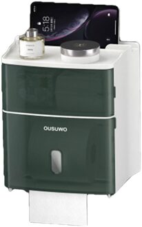 Hanger Dubbele Tissue Doos Badkamer Handdoek Houder Muur Gemonteerde Handdoekenrek Badhanddoek Kleding Organizer Opslag Plank F