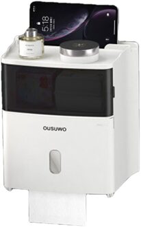 Hanger Dubbele Tissue Doos Badkamer Handdoek Houder Muur Gemonteerde Handdoekenrek Badhanddoek Kleding Organizer Opslag Plank