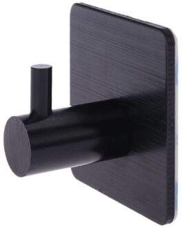 Hanger Haak Aluminium Hanger Muur Haak Handdoek Hanger Voor Badkamer Roestvrij Staal Roestvrij Haak Hanger Keuken Accessoires plein zwart