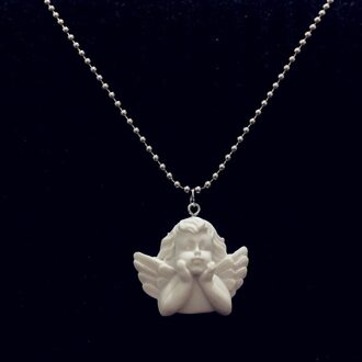 Hanger Rvs Ketting Leuke Cupido Angel Lange Keten Baby Vormige Sieraden Sweetheart voor Vrouwen Mannen Vriendschap Meisje