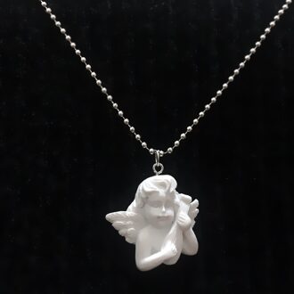 Hanger Rvs Ketting Leuke Cupido Angel Lange Keten Baby Vormige Sieraden Sweetheart voor Vrouwen Mannen Vriendschap Meisje