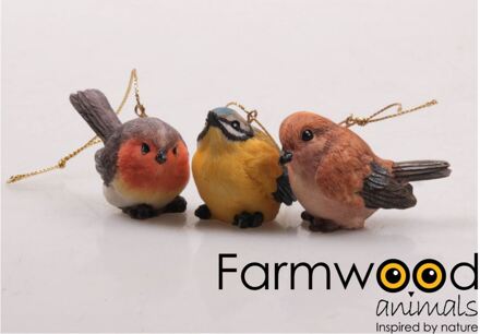 Hanger vogel polystone 5,6x3x4cm